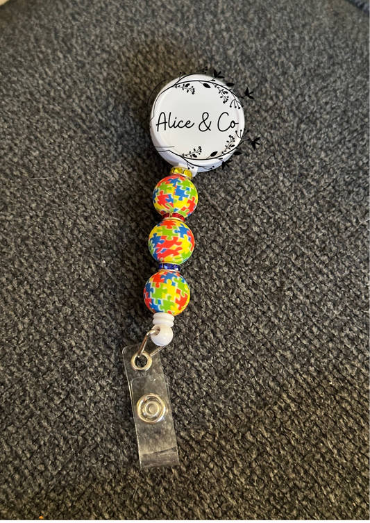 Personalized - Autism Awareness Badge Reel