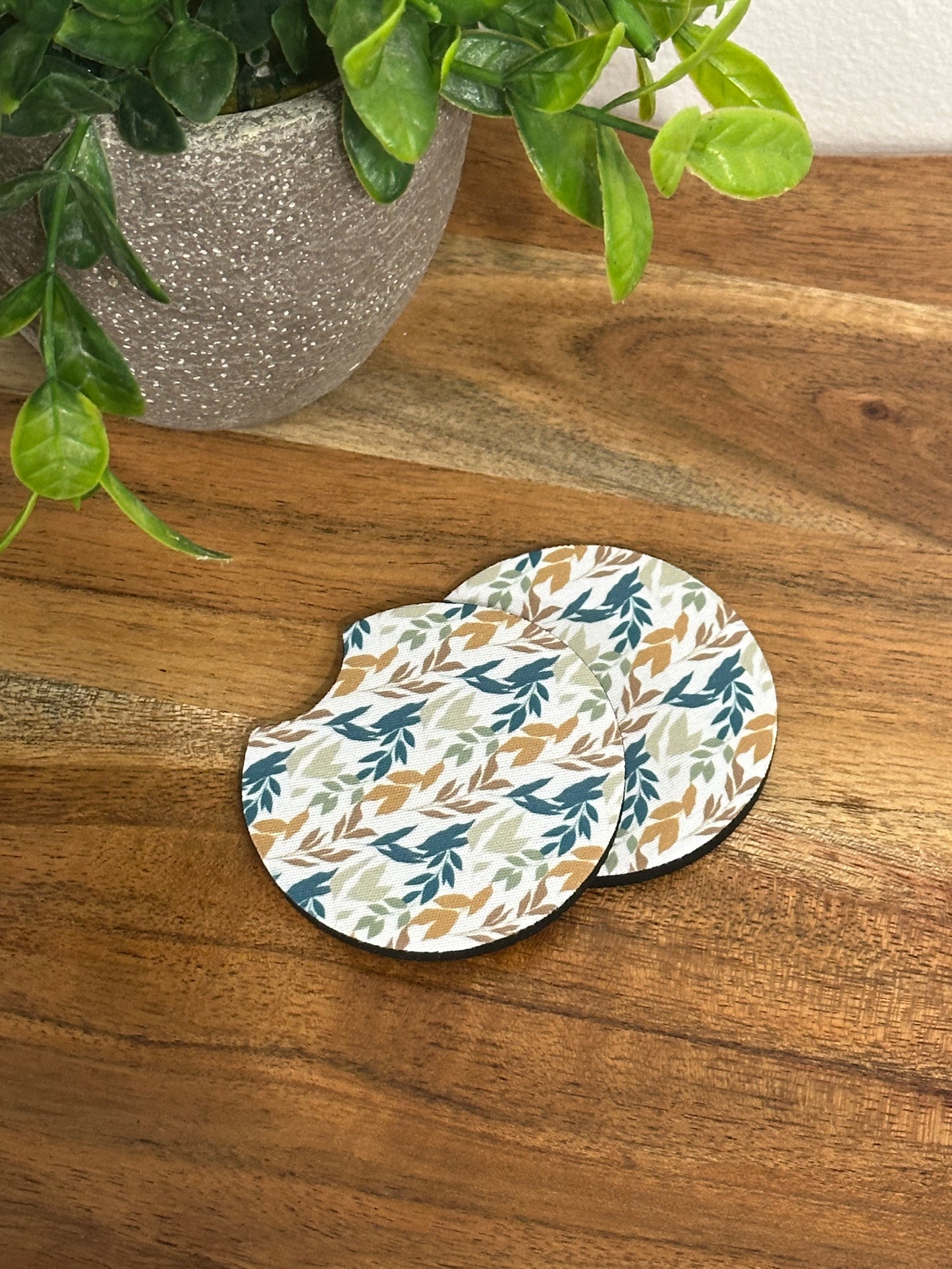 Fall Leaves Car Coaster Set